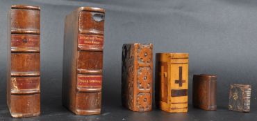 COLLECTION OF 19TH CENTURY TREEN IN THE FORM OF BOOKS