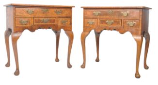 PAIR OF 18TH CENTURY MANNER WALNUT LOWBOYS