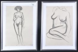 ERIC GILL - PAIR OF NUDE ENGRAVINGS