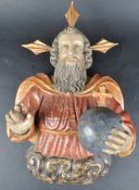 19TH CENTURY POLYCHROME CARVING OF GOD THE FATHER