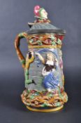 19TH CENTURY MINTON CARNIVAL JESTER TOWER JUG