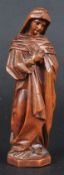 20TH CENTURY WALNUT CARVING OF VIRGIN MARY