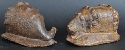 PAIR OF 18TH CENTURY CARVED WALNUT CORNUCOPIA SHELL PANELS