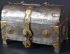 19TH CENTURY MIDDLE EASTERN METAL DOME TOP BOX