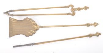 19TH CENTURY VICTORIAN BRASS FIRESIDE COMPENDIUM SET