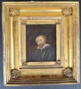 AFTER RUBENS - OIL ON BOARD SELF PORTRAIT STUDY