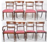 EIGHT 19TH CENTURY REGENCY MAHOGANY DINING CHAIRS