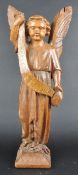 20TH CENTURY OAK CARVING OF ANGEL