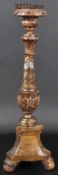 19TH CENTURY ITALIAN CARVED GESSO ALTAR CANDLESTICK