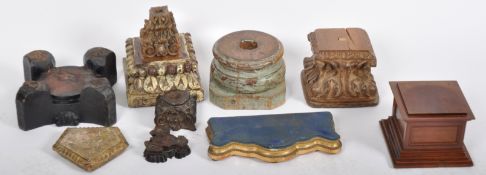 COLLECTION OF 19TH / 20TH CENTURY PLINTHS & COLUMN HEADS