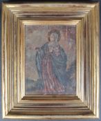 18TH CENTURY OIL ON BOARD PORTRAIT OF