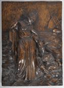 20TH CENTURY OAK CARVED PANEL OF CHRIST