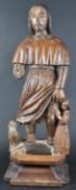18TH CENTURY CARVED OAK DEVOTIONAL FIGURINE GROUP