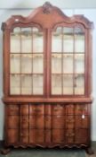 LARGE 19TH CENTURY GEORGE II WALNUT GLAZED VITRINE