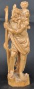 MID CENTURY LIMEWOOD CARVING OF ST CHRISTOPHER
