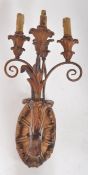 LARGE 19TH CENTURY VICTORIAN GILTWOOD SCONCE