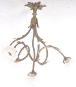 20TH CENTURY FOUR BRANCH CHANDELIER LIGHT