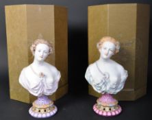 ROYAL WORCESTER - 20TH CENTURY BISQUE BUSTS