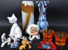 ASSORTMENT OF VINTAGE CONTINENTAL CHINA & GLASSWARE