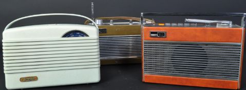 THREE RETRO VINTAGE PORTABLE RADIOS - PERDIO & ROBERTS
