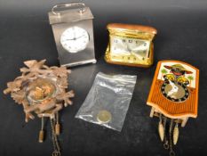ASSORTMENT OF 29TH CENTURY & LATER CONTINENTAL CLOCKS