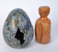 20TH CENTURY STONEWARE POTTERY HATCHED EGG