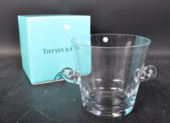 TIFFANY & CO LEAD GLASS ICE BUCKET WITH BOX