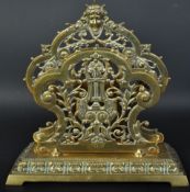 19TH CENTURY ORNATE BRASS LETTER HOLDER