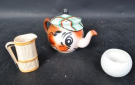 WADE - 1950S ANDY CAPP TEAPOT WITH CREAMER & SUGAR BOWL