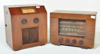 TWO VINTAGE 1940S VALVE RADIOS