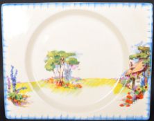 MID 20TH CENTURY CLARICE CLIFF 'BIARRITZ COTTAGE' PLATE