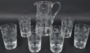 ACID ETCHED VINTAGE 20TH CENTURY LEMONADE SET
