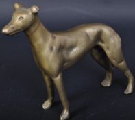 EARLY 20TH CENTURY BRASS GREYHOUND FIGURE