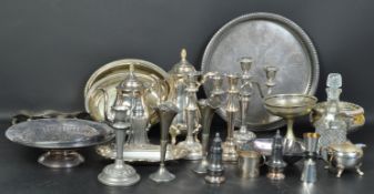 LARGE COLLECTION OF SILVER PLATE ITEMS