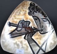 ART DECO WMF IKORA GERMANY SILVER PLATED WALL PLAQUE / PLATE