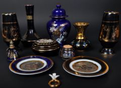 ASSORTMENT OF VINTAGE GREEK 24K GOLD CERAMICS T/W OTHERS