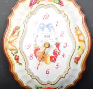 VINTAGE FRANKLIN MINT CERAMIC WALL CLOCK
