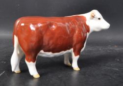 VINTAGE CERAMIC BESWICK HEREFORD COW FIGURE