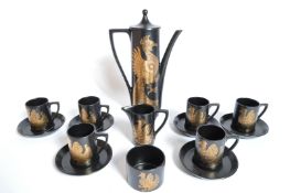 VINTAGE PORTMERION 'PHOENIX' SIX PEOPLE COFFEE SET