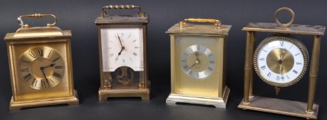 ASSORTMENT OF VINTAGE BRASS CARRIAGE CLOCKS