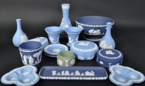 COLLECTION OF WEDGWOOD BLUE & WHITE JASPERWARES
