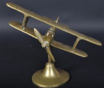20TH CENTURY WW1 STYLE BRASS TRENCH ART SPITFIRE