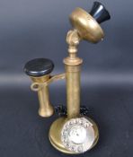 1920S BRASS & BAKELITE CANDLESTICK TELEPHONE
