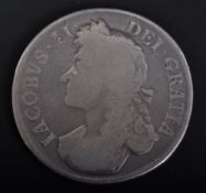 1687 JAMES II SILVER CROWN