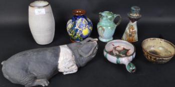 COLLECTION OF STUDIO ART POTTERY STONEWARE