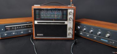 COLLECTION OF THREE VINTAGE TEAK RADIOS