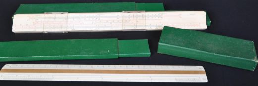 GERMAN - FABER & CASTELL - PAIR OF CASED SLIDE RULERS