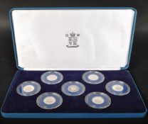 1991 - 1994 SEVEN ONE POUND SILVER PROOF COINS