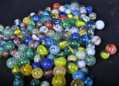 ASSORTMENT OF VINTAGE MULTI COLOURED MARBLES