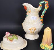 ASSORTMENT OF MID CENTURY CLARICE CLIFF POTTERY ITEMS